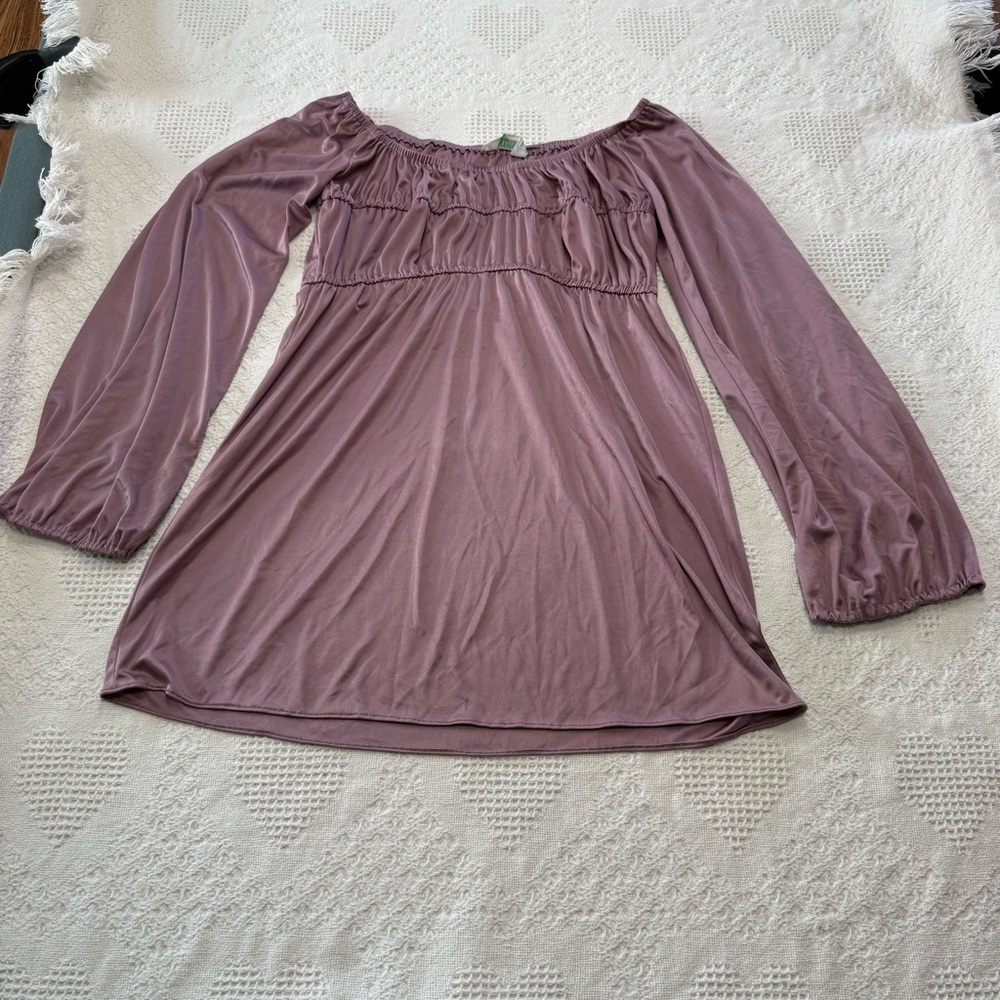 Sears JR Bazaar Off The Shoulder Long Sleeve Dress/Top (SEE MEASUREMENTS)